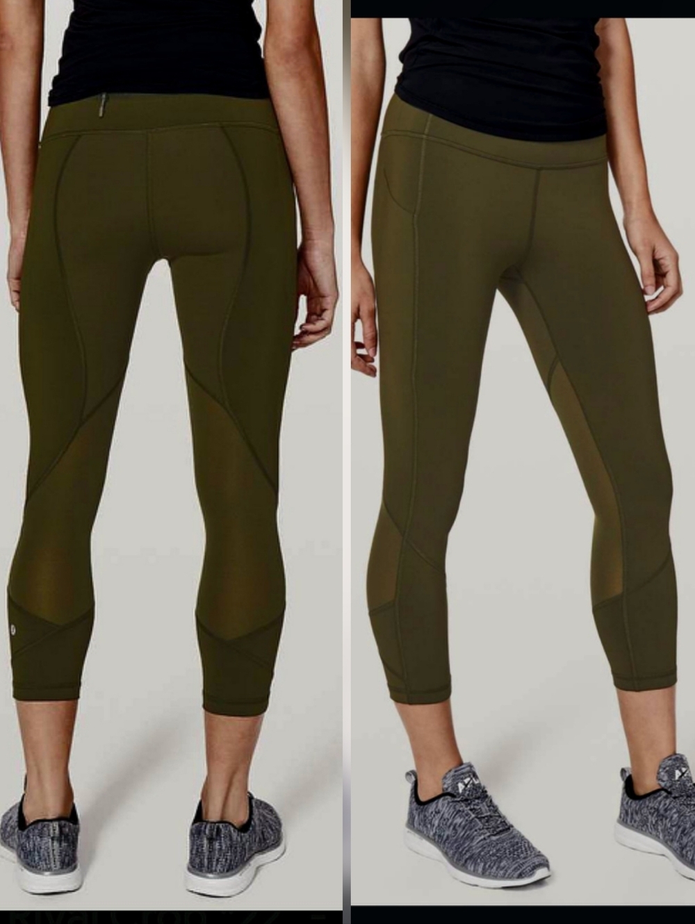 Lululemon Pace Rival Crop Leggings Dark Olive 22"